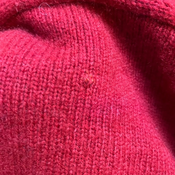 Embassy Row Cashmere Blend Sweater Men's Large Red V-Neck Preppy Old Money - Picture 7 of 10